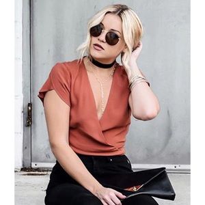 F21 Self-Tie Wrap Crop Top